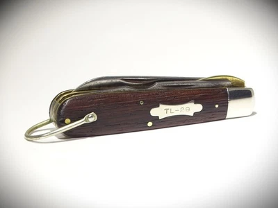 💥 1930-1949 Camillus TL-29 ~ Electrician's Knife ~ Four Line Stamp ~ USED ~ - Image 1 of 4