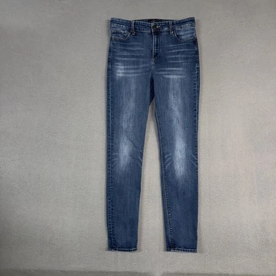 Pantalones de mezclilla Lucky Brand para mujer 10 azules Bridgette ajustados al tobillo desgastados algodón Foto 1 de 4