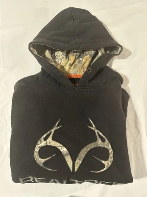 Realtree Men’s Large Black Camouflage Logo Hoodie — 第 1/4 张图片