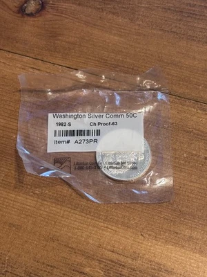 Sealed 1982-S Washington Silver 50C Commemorative Coin Littleton A273PR Proof - Image 1 of 4