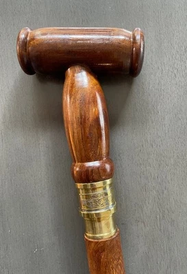 Vintage Michael Vignoles Ireland Musical Whistle Gadget Flute Walking Stick Cane - Image 1 of 4