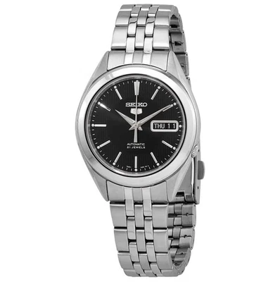 Seiko 5 Black Dial Stainless Steel Men's Watch SNKL23J1 - Image 1 of 4