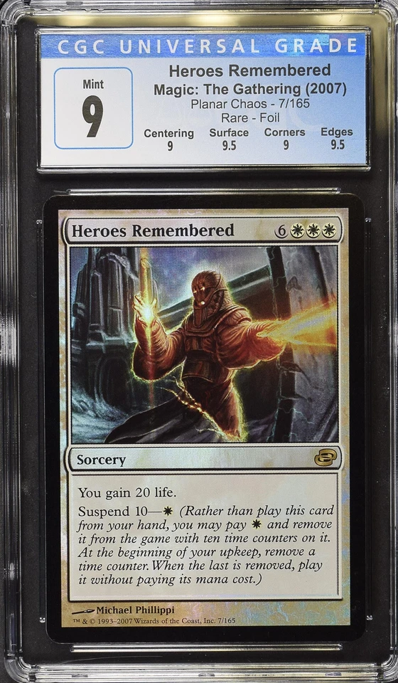 HEROES REMEMBERED Planar Chaos Foil Rare CGC 9 Q++ MTG [Nostalgium] - Image 1 of 2