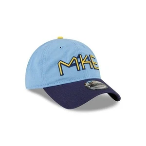 Men's Milwaukee Brewers New Era 920 White 2023 City Connect Strapback Dad Cap - Picture 1 of 7
