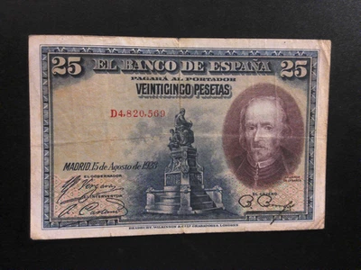 Spain 25 Pesetas 1928 Crisp - Image 1 of 2