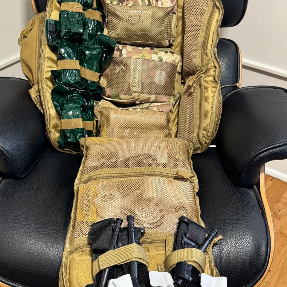 Bolsa Premium Multicam Combat Medic Aid - Stocked - Kit de trauma - Equipo sin caducar Foto 1 de 4