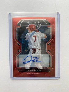 2022 Panini Prizm Draft Picks Josh Hood Auto /99 Red Donut Circles - Picture 1 of 2