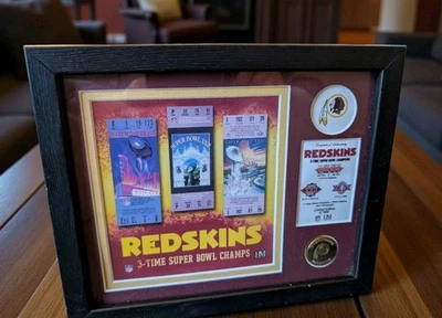 复古华盛顿红皮队 3 件超级碗冠军高地完好限量版艺术品 — 第 1/4 张图片