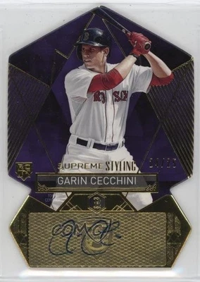 2014 Topps Supreme Stylings Purple /25 Garin Cecchini #SS-GCE Rookie Auto RC - Image 1 of 2