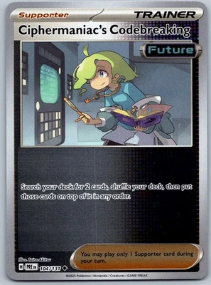 Ciphermaniac's Codebreaking 104/131 Reverse Holo SV: Prismatic Evolutions NM - Image 1 of 2