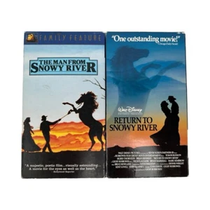 Lot Of 2 VHS The Man From Snowy River & Return To Snowy River Pre-owned - Picture 1 of 6