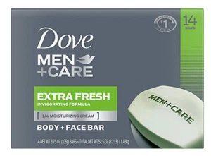 Dove 14ct  Men +Care Extra Fresh Body and Face Bar - Picture 1 of 2