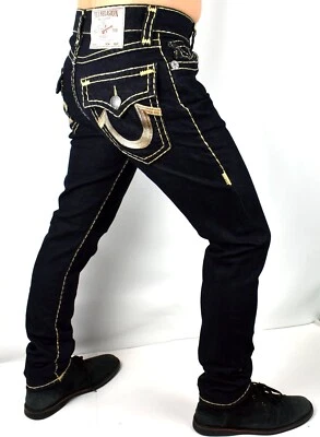 True Religion Rocco Marled Lurex Relaxed Skinny Super T Jeans - 107736 Sz 31x32 - Image 1 of 4