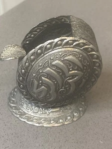 Antique Chinese Ashtray High Relief Carved Silver - Picture 1 of 9