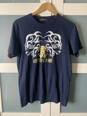 Camiseta Top Roberto Cavalli Gráfico Leones Color Azul Talla L Grande Para Mujer’s Foto 1 de 4