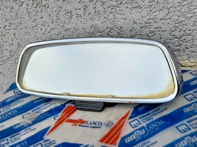 Specchietto Retrovisore Interno Cromato per auto d'epoca Fiat Lancia Alfa Romeo - Immagine 1 di 2