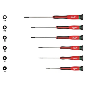 Milwaukee 48-22-2610 6 PC TORX Precision Screwdriver Set w/ Case - Picture 1 of 1