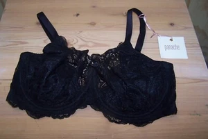 Panache Womens Andorra Black Lace Wired Full Cup Bra (5675) - Picture 1 of 4