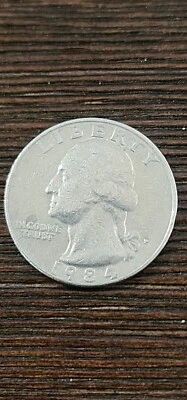 1984 P WASHINGTON QUARTER FILLED IN MINT MARK ERROR Circulated - Image 1 of 3
