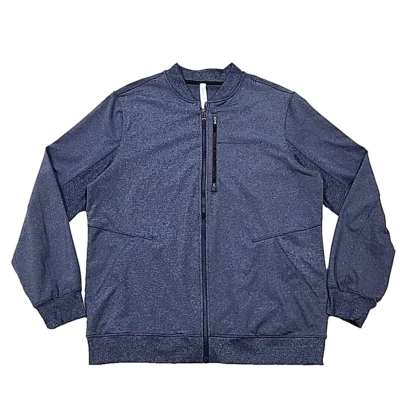 Lululemon Six Pack Luon Jacket Men XXL Heathered Blue Full Zip Band Collar Gym - Image 1 of 4