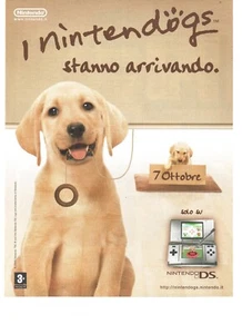 NINTENDOGS Pubblicità 2005 NDS NIntendo Rare Italian Magazine Advertising 27x20 - Imagen 1 de 1