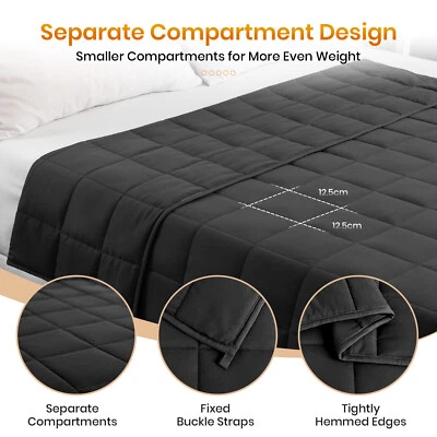 Weighted Blanket 8kg Therapy Anxiety Autism Insomnia Stress Relief Sleep Effect - Image 1 of 4