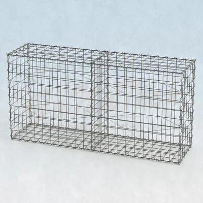 Gabione 200x50x100cm verzinkt Steinkorb Steinmauer Trennwand Maschenweite Wahl ✔ - Bild 1 von 4