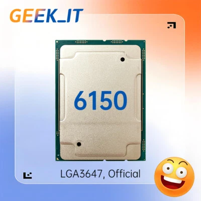 ✅Intel Xeon Gold 6150 SR37K 2.7GHz 18C / 36T 24.75MB 165W LGA3647 C621 CPU - Image 1 of 3