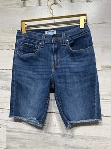 Boys Preowned Size 12 Denizen From Levi’s Denim Fray Hem Shorts - Good Used Cond - Picture 1 of 5