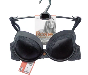 M & S ROSIE AUTOGRAPH BALCONY BRA PADDED SILK LACE BLACK FREE POSTAGE - Picture 1 of 1