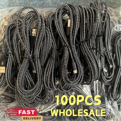 Lot 100X 6FT Micro USB Fast Charger Cable For Samsung S7 LG Charging Data Cord - Image 1 of 4