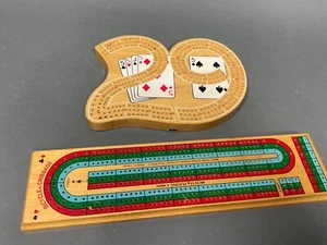 2 Classic 3-Track 29 Travel Cribbage Board Game 9 Plastic Pegs for 2-3 Player - Picture 1 of 6