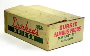 DURKEE'S SPICES Vintage Seconda Guerra Mondiale? Custodia completa pubblicitaria di 24 3z crema di tartaro - Foto 1 di 5