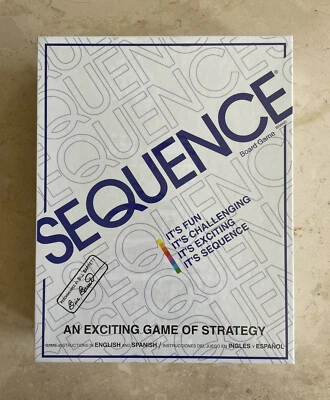 Vintage SEQUENCE Exciting Game Of Strategy Board Game by Jax 1995 SEALED - Image 1 of 4