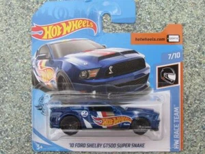 Hot Wheels 2019 #192/250 '10 FORD SHELBY GT-500 SUPER SNAKE blue @K - Picture 1 of 2