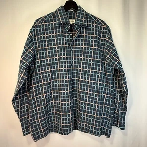 Guy Laroche Monsieur Plaid Button Up Dress Shirt Long Sleeve Cotton L 16 1/2 - Picture 1 of 7
