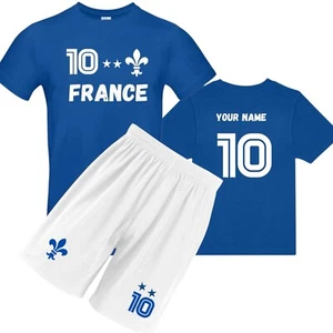 Francia Niños Fútbol Camisetas Set de 3 Personalizables Mbappe Fútbol Camiseta - Imagen 1 de 16