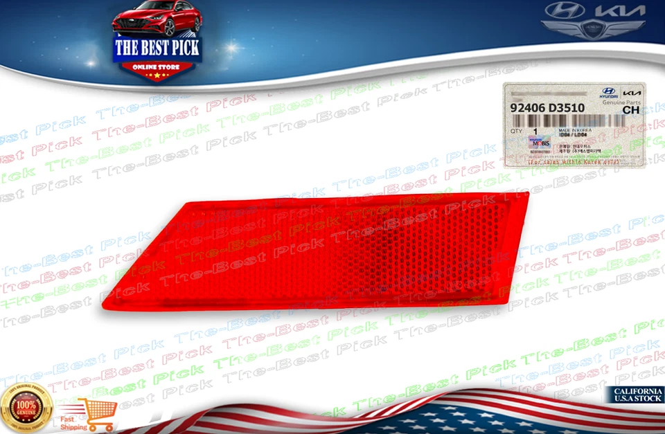 ⭐GENUINE⭐ Rear Reflector Right Passenger OEM Hyundai Tucson 2019-2021 92406D3510 - Image 1 of 1