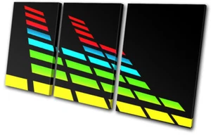 Grafik Equalizer Abstrakt Regenbogen DJ Club Höhen Leinwand Wandbild Bild Druck - Bild 1 von 1