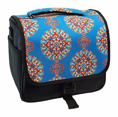 Designer Teal Medallion DSLR Camera Bag, HAN-E226678851000 - Image 1 of 3