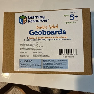 Learning Resources 5" Double-Sided Assorted Geoboard Rubber Band Shapes Set of 6 - Image 1 of 3