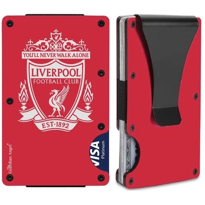 Liverpool FC Football Soccer Red Titanium Carbon Fiber RFID Blocking Wallet D7