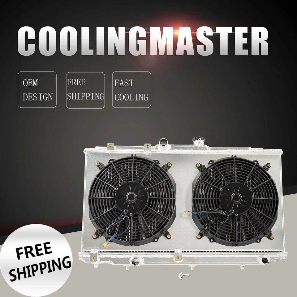 Radiador + cubierta de ventilador apta para Toyota Corolla CE DX LE Geo Prizm 1993-1997 1,6 L 1,8 L AT Foto 1 de 4