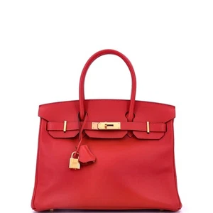 Hermes Birkin Handbag Red Epsom with Gold Hardware 30 - Picture 1 of 8