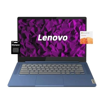 Lenovo Chromebook 14 FHD 8-Core MTK Kompanio 520 4GB RAM 128GB MS365 Abyss Blue - Image 1 of 4