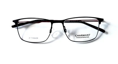 MARCOS DE GAFAS CHARMANT CH29719 BK NEGRO ROJO NUEVOS AUTÉNTICOS BORDE COMPLETO 55-18-145 Foto 1 de 4