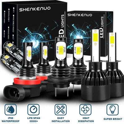 For Ford Custom Transit Headlight Bulbs Xenon White Led Fog Side Light Bulbs Set - Image 1 of 4