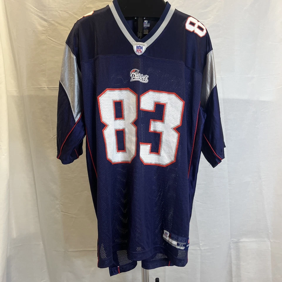 Camiseta de colección Reebok Wes Welker #83 New England Patriots XL para hombre NFL en el campo Foto 1 de 4