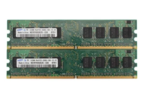 (2) Samsung 512MB PC2-5300U DDR2 RAM Lot 2 Desktop Memory M378T6553EZS 1Rx8 CL5 - Picture 1 of 6