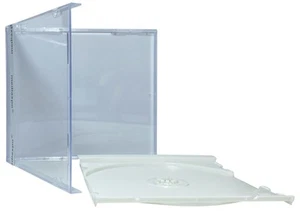 STANDARD White Color CD Jewel Case (Unassembled) Lot - Afbeelding 1 van 2
